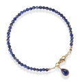 Bransoletka Only z granatowych kamieni naturalnych lapis lazuli