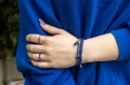 Bransoletka Only z granatowych kamieni naturalnych lapis lazuli