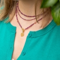Choker krótki naszyjnik rubiny