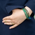 Bransoletka z kamieni naturalnych onyks zielony i spinel