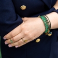Bransoletka z kamieni naturalnych onyks zielony i spinel