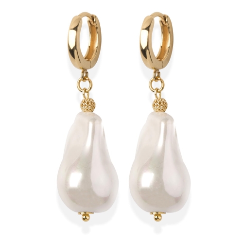 Kolczyki damskie duże perły wiszące