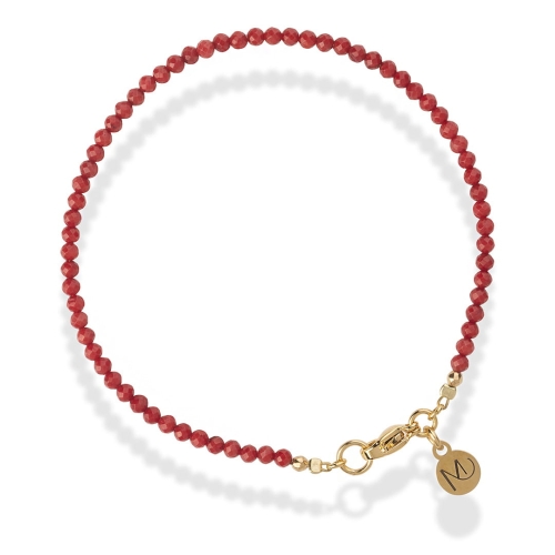 Bransoletka z czerwonego koralu kamieni naturalnych