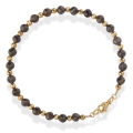Bransoletka z brązowych kamieni naturalnych bronzyt
