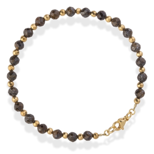 Bransoletka z brązowych kamieni naturalnych bronzyt