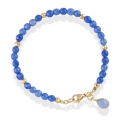 Niebieska bransoletka z kamieni naturalnych jadeit