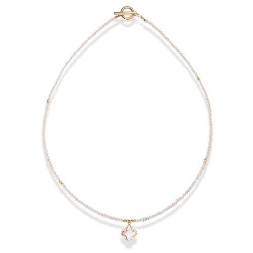 Mikaena choker Pretty perły z marokańską koniczyną