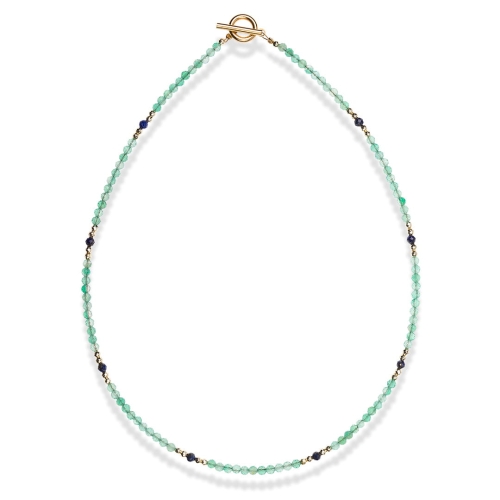 Choker Happy onyks zielony i lapis lazuli