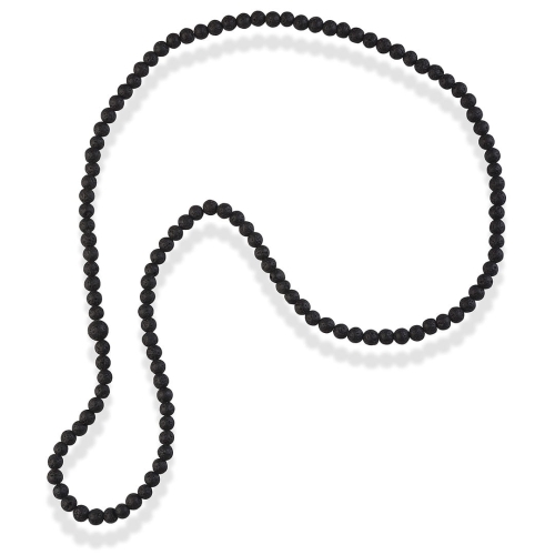 Naszyjnik męski czarne kulki lawa wulkaniczna