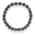 Męska bransoletka z niebiesko-brązowych kulek agat
