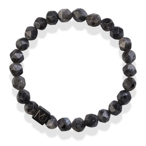 Męska bransoletka z kamieni naturalnych larvikit