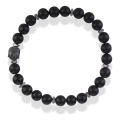 Męska bransoleta Budda czarne kulki