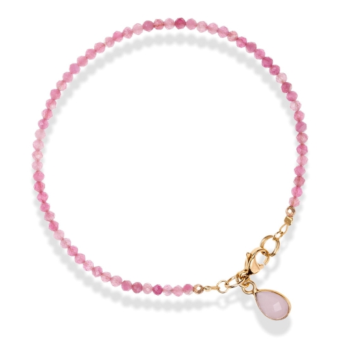 Bransoletka Only z kamieni naturalnych turmalin rubinowy