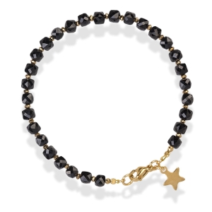 Bransoletka Classic spinel czarny kostka