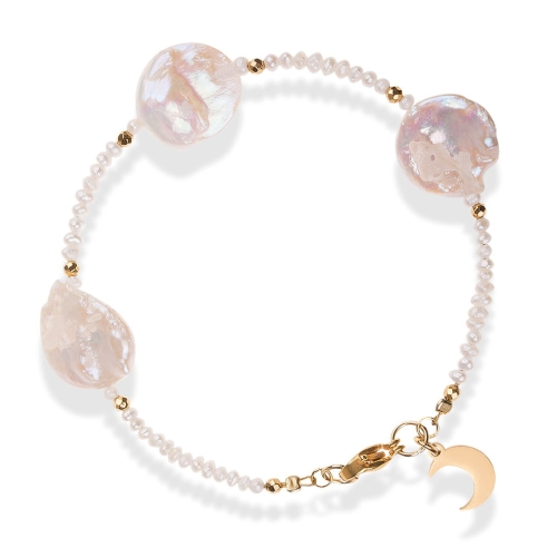 Bransoletka z pereł dużych nieregularnych