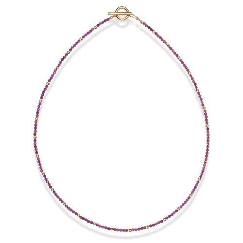 Choker krótki naszyjnik rubiny