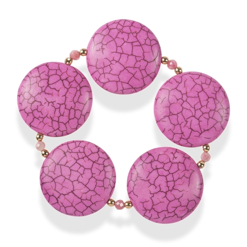 Mikaena bransoletka Passion howlit różowy