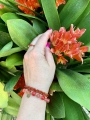 Mikaena bransoletka Classic onyks czerwony ze złotym hematytem
