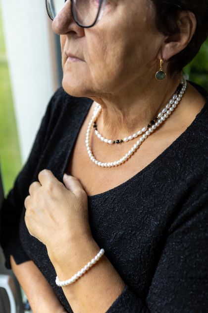 Prezent dla babci naszyjnik z pereł